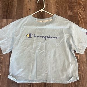 Baby Blue Champion Crop Top size M